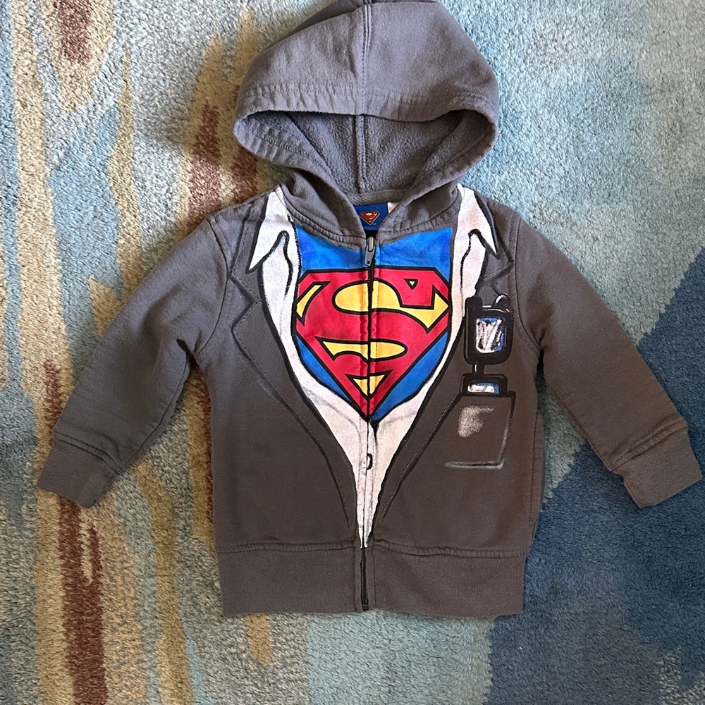 Spiderman Gray and Blue Superhero Hoodie